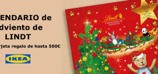 calendario de adviento de lindt con tarjeta regalo de ikea