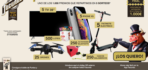 sorteo mundo facundo de 1000€ y 1000 premios patinete iphone drones