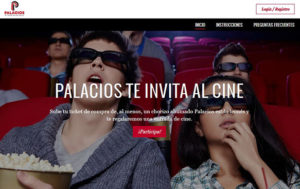 promoción de palacios para ganar una entrada de cine gratis