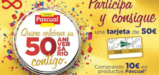 promo 50 aniversario pascual tarjetas regalo